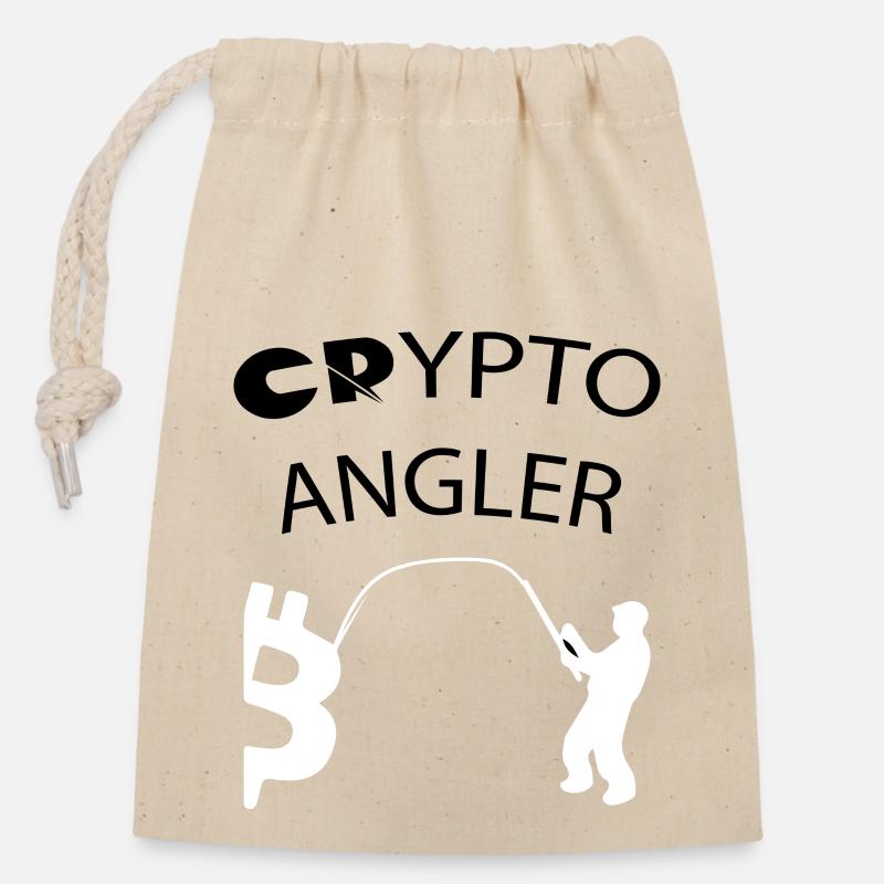 Bitcoin Trading Crypto Aktien - Verschließbarer Geschenkbeutel aus Baumwolle (14x20cm) - Natur