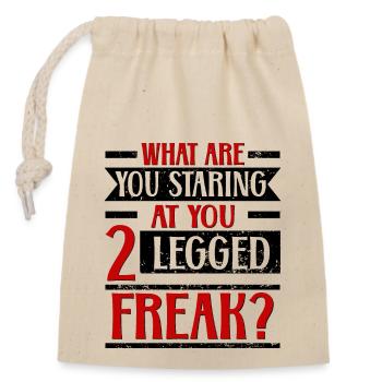 Wheelchair Wheelchair Wheelchair Amputation Leg Amputation - Closable cotton gift bag (14x20cm) - nature - Front