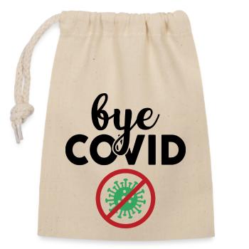 #Vaccinated - Closable cotton gift bag (14x20cm) - nature - Front