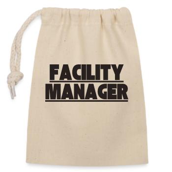 Facility Manager Haustechniker Hausmeister - Verschließbarer Geschenkbeutel aus Baumwolle (14x20cm) - Natur - Vorne