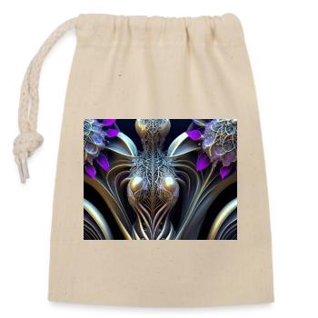 Abstract Female - Closable cotton gift bag (14x20cm) - nature - Front