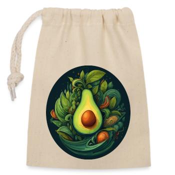 Avocado - Verschließbarer Geschenkbeutel aus Baumwolle (14x20cm) - Natur - Vorne