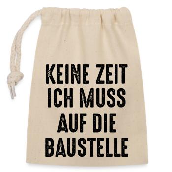 Handwerker Handyman Handwerk Werkzeug Baustelle - Verschließbarer Geschenkbeutel aus Baumwolle (14x20cm) - Natur - Vorne