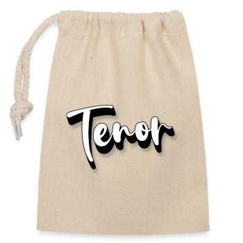 Tenor - Verschließbarer Geschenkbeutel aus Baumwolle (14x20cm) - Natur - Vorne
