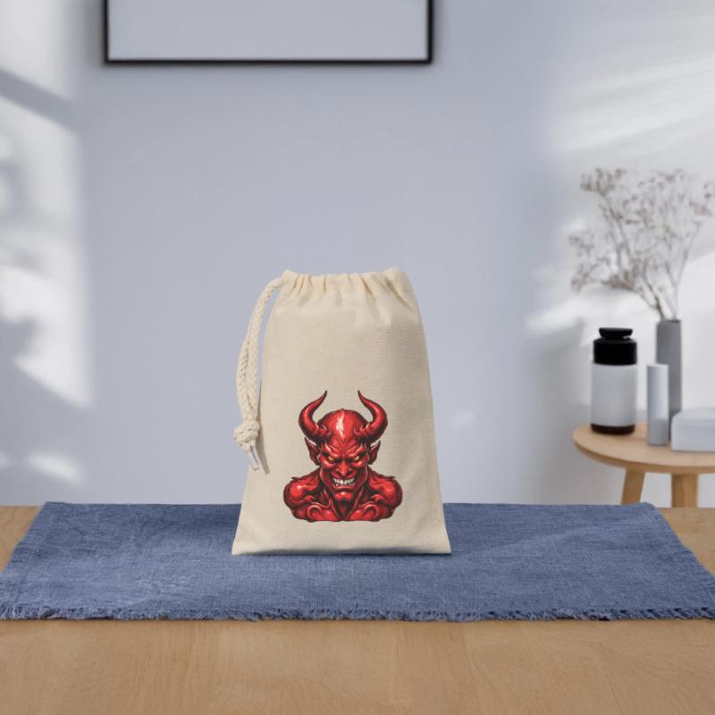 Devil / Hell / Horror / Devilish / Evil Closable cotton gift bag (14x20cm)