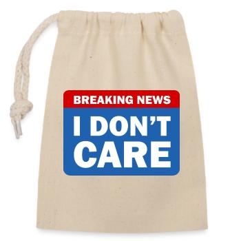 Breaking News - Closable cotton gift bag (14x20cm) - nature - Front