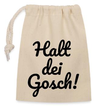 Mannheim Monnem Mannheimat - Verschließbarer Geschenkbeutel aus Baumwolle (14x20cm) - Natur - Vorne