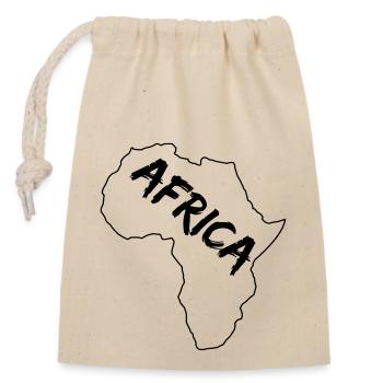 afrika umriss - Verschließbarer Geschenkbeutel aus Baumwolle (14x20cm) - Natur - Vorne