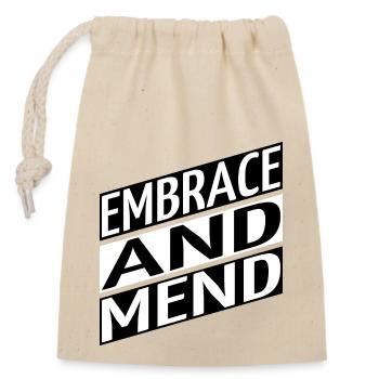 le soutien et l’encouragement en matière de bien-être émotionnel ; - Sac cadeau en coton avec cordon (14 x 20 cm) - nature - Devant