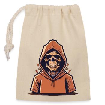 Death in the hood - Closable cotton gift bag (14x20cm) - nature - Front