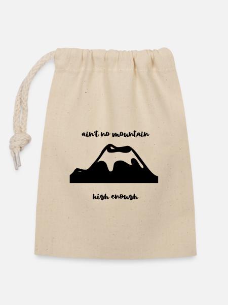 mountain - Verschließbarer Geschenkbeutel aus Baumwolle (14x20cm) - Natur