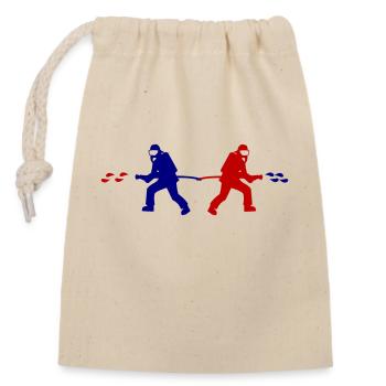 Fire brigade - Closable cotton gift bag (14x20cm) - nature - Front