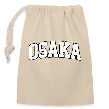 Logo Osaka : Design collégial au style japonais - Sac cadeau en coton avec cordon (14 x 20 cm) - nature - Devant