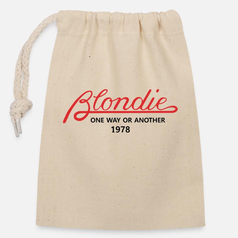 Blondie - Closable cotton gift bag (14x20cm) - nature