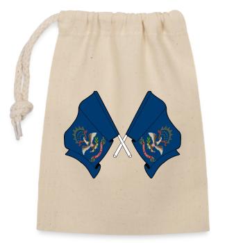 Two flags crossed North Dakota - Closable cotton gift bag (14x20cm) - nature - Front
