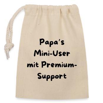 Utilisateur de Papa - Sac cadeau en coton avec cordon (14 x 20 cm) - nature - Devant