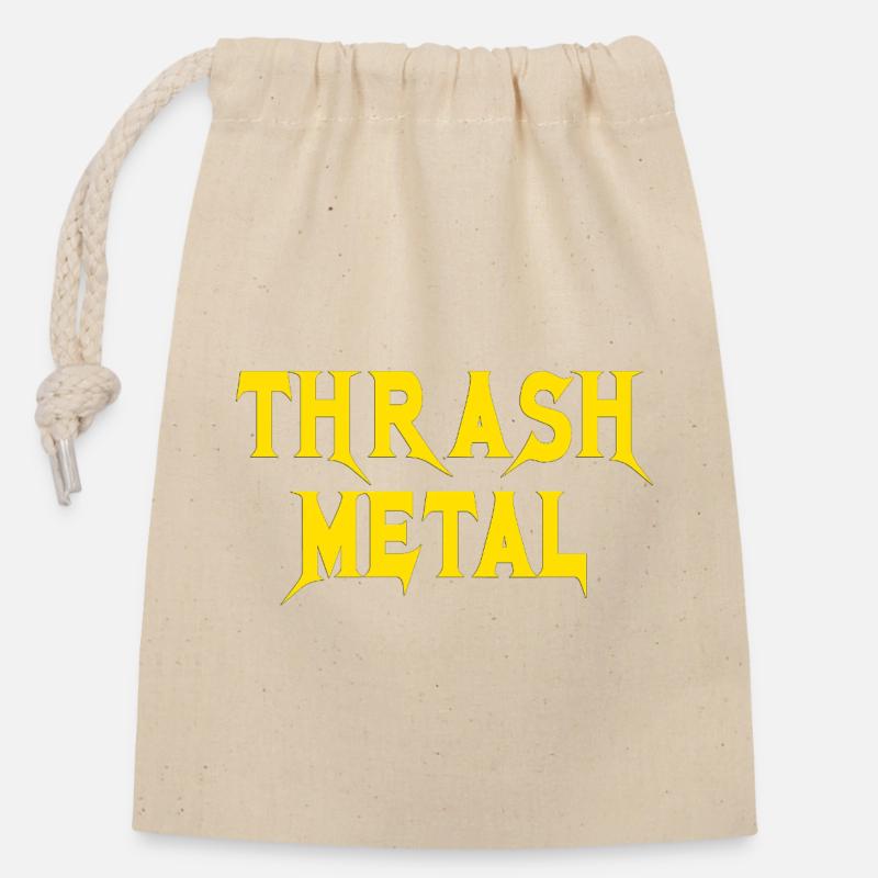 Thrashmetal - Verschließbarer Geschenkbeutel aus Baumwolle (14x20cm) - Natur