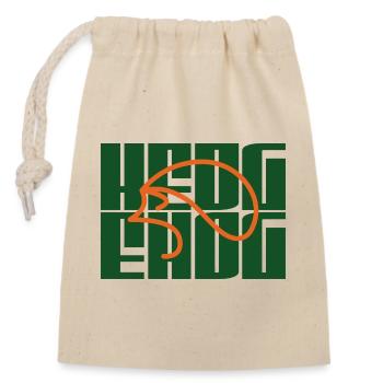 Produits dérivés avec le logo de votre hérisson préféré - Sac cadeau en coton avec cordon (14 x 20 cm) - nature - Devant