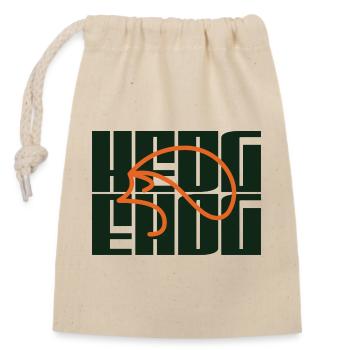Produits dérivés avec le logo de votre hérisson préféré - Sac cadeau en coton avec cordon (14 x 20 cm) - nature - Devant