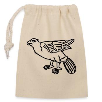 eagle - Closable cotton gift bag (14x20cm) - nature - Front