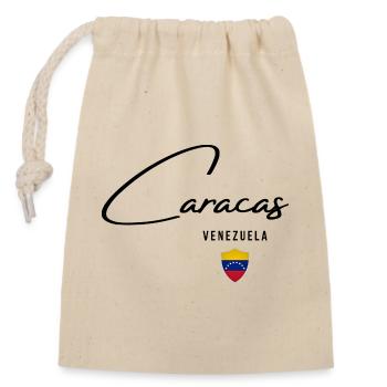 Caracas, Venezuela, design élégant de Caracas - Sac cadeau en coton avec cordon (14 x 20 cm) - nature - Devant