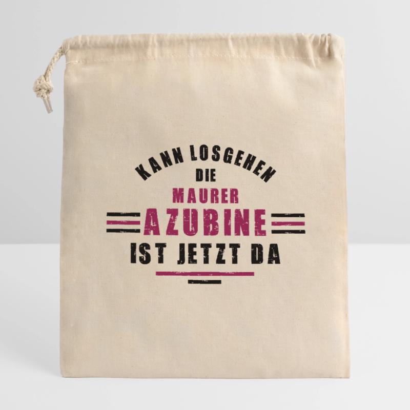 Trainee bricklayer apprenticeship training bricklayer Closable cotton gift bag (14x20cm)