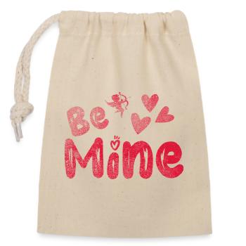 be_mine - Closable cotton gift bag (14x20cm) - nature - Front