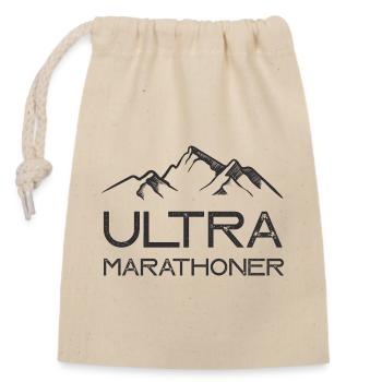 Ultra-Marathonläufer - Verschließbarer Geschenkbeutel aus Baumwolle (14x20cm) - Natur - Vorne