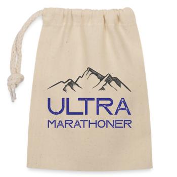 Ultra-Marathonläufer - Verschließbarer Geschenkbeutel aus Baumwolle (14x20cm) - Natur - Vorne
