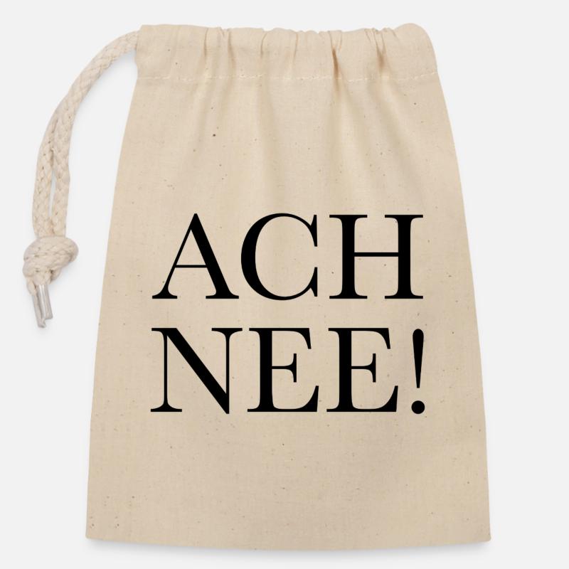 Oh no - Closable cotton gift bag (14x20cm) - nature