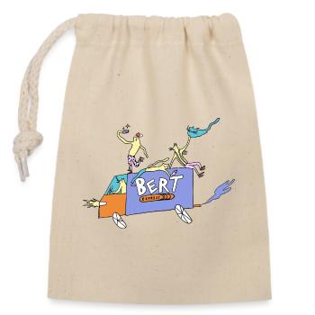 Bert_Express - Sac cadeau en coton avec cordon (14 x 20 cm) - nature - Devant