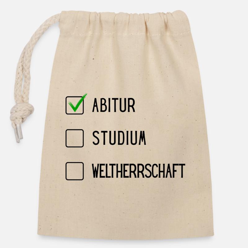 ABI - Verschließbarer Geschenkbeutel aus Baumwolle (14x20cm) - Natur