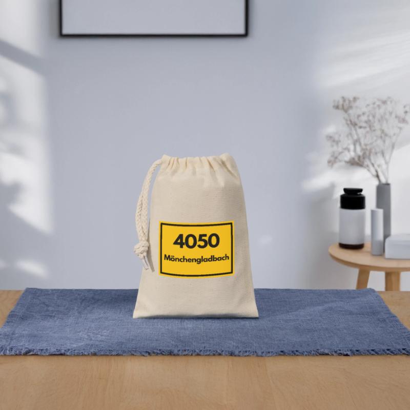 OLD POSTCODE POSTCODE 4050 MÖNCHENGLADBACH FUSSBAL Closable cotton gift bag (14x20cm)