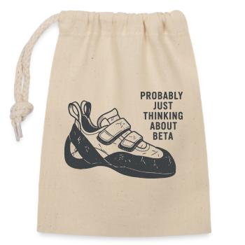 Beta Thought Sneaker Tee - Closable cotton gift bag (14x20cm) - nature - Front