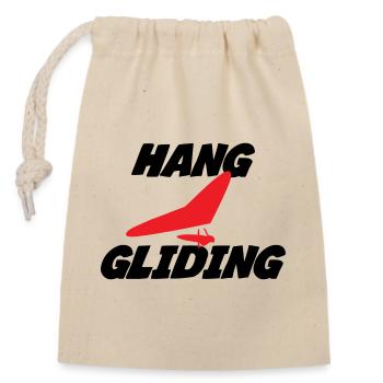 Insigne Hang Gliding Centered Wing - Sac cadeau en coton avec cordon (14 x 20 cm) - nature - Devant