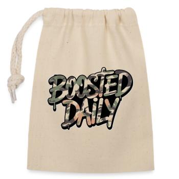 Boosted Daily Auto Tuning Design Camouflage Tuner - Sac cadeau en coton avec cordon (14 x 20 cm) - nature - Devant