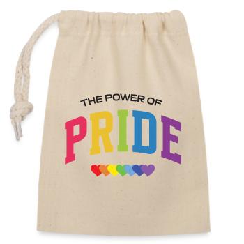 Mois de la Fierté LGBT - Le Pouvoir de la Fierté - Sac cadeau en coton avec cordon (14 x 20 cm) - nature - Devant