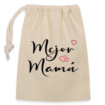 Spain Better Mom - Closable cotton gift bag (14x20cm) - nature - Front