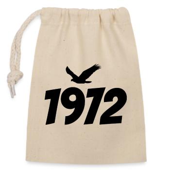 Graphique vintage d’aigle vintage 1972 - Sac cadeau en coton avec cordon (14 x 20 cm) - nature - Devant