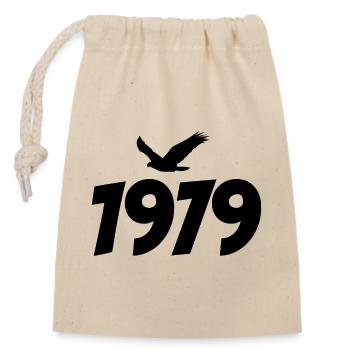 Graphique vintage d’aigle 1979 - Sac cadeau en coton avec cordon (14 x 20 cm) - nature - Devant