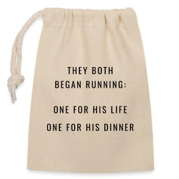 RUNNING PARADOX - Closable cotton gift bag (14x20cm) - nature - Front