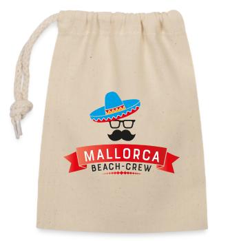Logo de l’équipe de plage de Majorque - Sac cadeau en coton avec cordon (14 x 20 cm) - nature - Devant