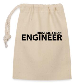 engineer - Closable cotton gift bag (14x20cm) - nature - Front