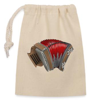 Styrian Harmonica - Franconia Bavaria | ZiachON! - Closable cotton gift bag (14x20cm) - nature - Front