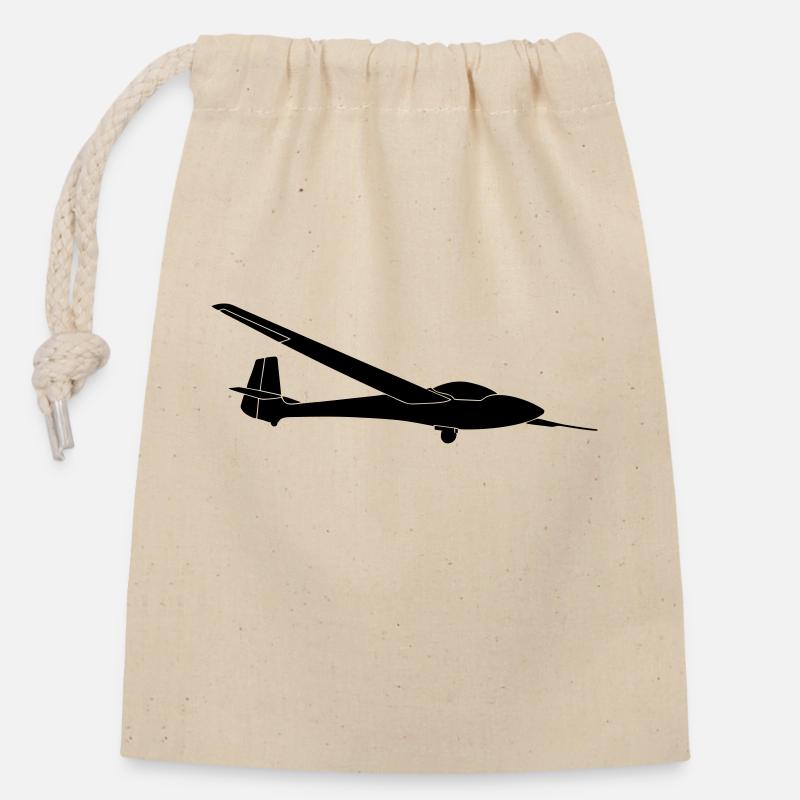 planeurs libelle Planeurs planeurs - Sac cadeau en coton avec cordon (14 x 20 cm) - nature