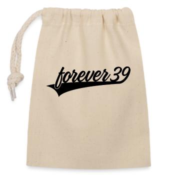 FOREVER 39 YOUNG 40TH BIRTHDAY - Closable cotton gift bag (14x20cm) - nature - Front