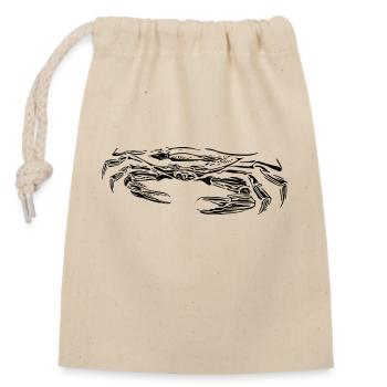Petit crabe vorace crabe de plage avec ciseaux - Sac cadeau en coton avec cordon (14 x 20 cm) - nature - Devant