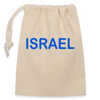 Israel - Sac cadeau en coton avec cordon (14 x 20 cm) - nature - Devant