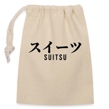 Japanese - Closable cotton gift bag (14x20cm) - nature - Front