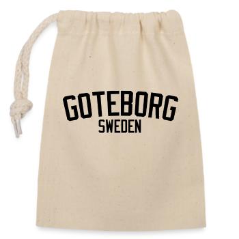 Göteborg Schweden - Verschließbarer Geschenkbeutel aus Baumwolle (14x20cm) - Natur - Vorne